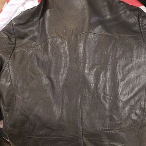 Massimo Black Leather Mens Jacket